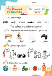 Le son [ā] A a – Phonologie anglaise – Carousel of Sounds – Vidéo interactive + Fiche - Cycle 2 - PDF à imprimer