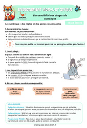 Être sensibilisé aux dangers du numérique – CM1 – Leçon – EMC - PDF à imprimer