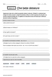 Une belle demeure - Cm2 - Dictée accompagnée n°11 - Cycle 3 - PDF à imprimer