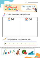 Le son [v] – Phonologie anglaise – Carousel of Sounds – Vidéo interactive + Fiche - Cycle 2 - PDF à imprimer