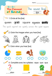 Le son [kw] qu – Phonologie anglaise – Carousel of Sounds – Vidéo interactive + Fiche