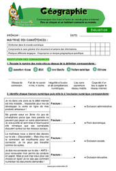Evaluation Des habitants inégalement connectés en France et dans le monde – Cm2 – Evaluation – Miss Boussole - Cycle 3 - PDF à imprimer