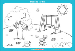 Exercice Dans le jardin - MS - GS - Graphismes ludiques - Cycle 1 - PDF à imprimer