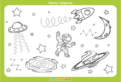 Dans l'espace - MS - GS - Graphismes ludiques - Cycle 1 - PDF à imprimer