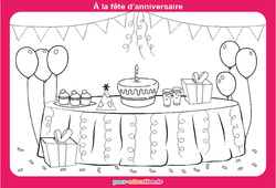 Exercice Fête d'anniversaire - MS - GS - Graphismes ludiques - Cycle 1 - PDF à imprimer