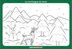 La montagne en hiver - MS - GS - Graphismes ludiques - Cycle 1 - PDF à imprimer