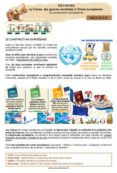 Leçon La construction européenne CM2 – Leçon - Cycle 3 - PDF à imprimer