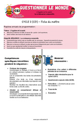 La croissance corporelle – CE1 – Séquence + vidéo – Apis & ses amis - Cycle 2 - PDF à imprimer