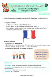 Leçon Les symboles de la République: le drapeau et l’hymne – CP – Leçon – EMC - Cycle 2 - PDF à imprimer