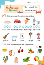 Le son [a:] a ar al au – Phonologie anglaise – Carousel of Sounds – Vidéo interactive + Fiche - Cycle 2 - PDF à imprimer