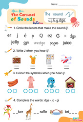 /j/ j g ge dge – CP CE1 CE2 CM1 CM2 – Carousel of Sounds – Vidéo interactive + Fiche