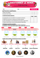 Evaluation Les grandes périodes historiques françaises – CE2 – Evaluation – Apis & ses amis - Cycle 2 - PDF à imprimer