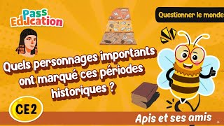 Quels personnages importants ont marqué ces périodes historiques ?  – CE2 – Vidéo – Apis & ses amis - Cycle 2