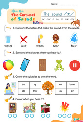 Vidéo interactive /ɔː/ or our a au ar aw oar – CP CE1 CE2 CM1 CM2 – Carousel of Sounds – Vidéo interactive + Fiches + Poster