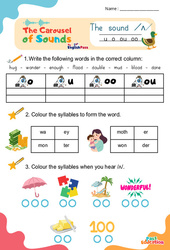 /ʌ/ u o ou oo – CP CE1 CE2 CM1 CM2 – Carousel of Sounds – Vidéo interactive + Fiches + Poster