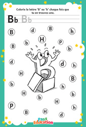Lettre B – MS –  GS – Discrimination visuelle – Maternelle - Cycle 1 - PDF à imprimer