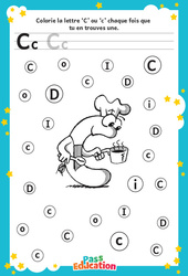 Lettre C – MS –  GS – Discrimination visuelle – Maternelle - Cycle 1 - PDF à imprimer