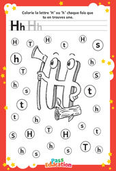 Lettre H – MS –  GS – Discrimination visuelle – Maternelle - Cycle 1 - PDF à imprimer