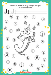 Lettre J – MS –  GS – Discrimination visuelle – Maternelle - Cycle 1 - PDF à imprimer