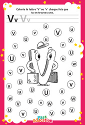 Lettre V – MS –  GS – Discrimination visuelle – Maternelle - Cycle 1 - PDF à imprimer