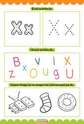 Exercice Lettre X – Apprendre à écrire les lettres – MS – GS – Maternelle - Cycle 1 - PDF à imprimer