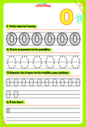 Apprendre à écrire les chiffres de 0 à 8 - Découvrir l'écrit - MS - GS - Maternelle - Cycle 1 - PDF à imprimer