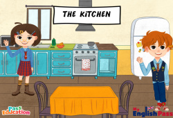 Jeux en ligne : In the kitchen – Vocabulaire – Vidéo interactive – Apprends l’anglais avec Kelly and James