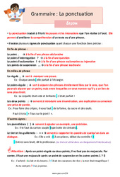 La ponctuation au Cm2 - Leçon - Cycle 3 - PDF à imprimer