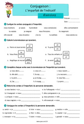 Exercice L’imparfait de l’indicatif - CM1 - Exercices avec les corrigés - Cycle 3 - PDF à imprimer