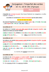 Leçon Imparfait des verbes en –ir, -oir et -dre (3e groupe) – CM2 – Leçon - Cycle 2 - PDF à imprimer