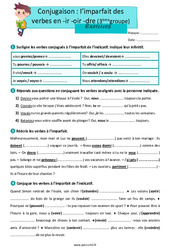Imparfait des verbes en –ir, -oir et -dre (3e groupe) – CM2 – Exercices avec les corrigés - Cycle 2 - PDF à imprimer
