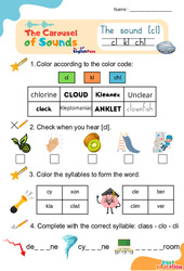 Le son [cl] cl kl chl – Phonologie anglaise – Carousel of Sounds – Vidéo interactive + Fiche