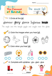 Le son [gl] gl – Phonologie anglaise – Carousel of Sounds – Vidéo interactive + Fiche