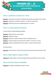 Programme EMC - CP : Se reconnaitre comme individu et comme élève - Cycle 2 - PDF à imprimer