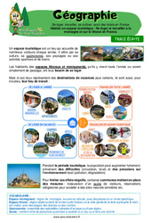 Se loger et travailler à la montagne et sur le littoral en France – Cm1 – Leçon – Miss Boussole - PDF à imprimer