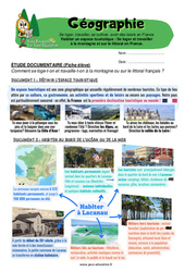 Se loger et travailler à la montagne et sur le littoral en France – Cm1 – Exercices – Miss Boussole - PDF à imprimer