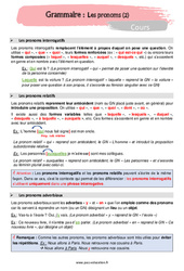 Séquence - Fiche de préparation Les pronoms (2) - 5ème – Séquence complète - Cycle 4 - PDF à imprimer