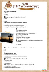 Les chrétiens dans l’Empire romain – 6ème – Fiche de révision / QCM - Cycle 3 - PDF à imprimer