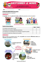 L’espace est organisé de l’école à la ville – CE1 – Exercices – Apis & ses amis - PDF à imprimer