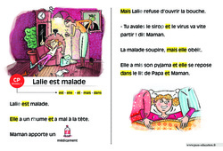 Lalie est malade - CP - Lecture interactive - Luminéo - Niveau 1