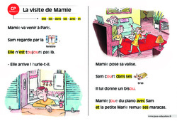 La visite de Mamie - CP - Lecture interactive - Luminéo - Niveau 1