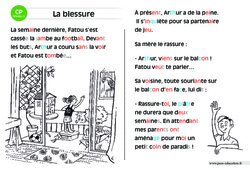 La blessure - CP - Lecture interactive - Luminéo - Niveau 2