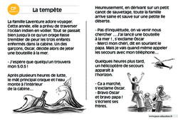 La tempête - CP - Lecture interactive - Luminéo - Niveau 3