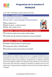 IEF Instruction En Famille, École à la maison pour le Semaine 8 – école à la maison IEF : 4ème