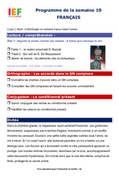 IEF Instruction En Famille, École à la maison pour le Semaine 10 – école à la maison IEF : 4ème