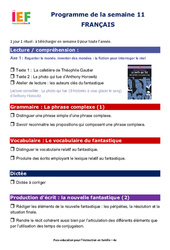 IEF Instruction En Famille, École à la maison pour le Semaine 11 – école à la maison IEF : 4ème