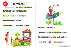 Le manège - CP - Lecture interactive - Luminéo - Niveau 1