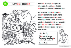 Le vieux gardien - CP - Lecture interactive - Luminéo - Niveau 2