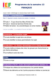 IEF Instruction En Famille, École à la maison pour le Semaine 13 – école à la maison IEF : 4ème