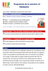 IEF Instruction En Famille, École à la maison pour le Semaine 14 – école à la maison IEF : 4ème